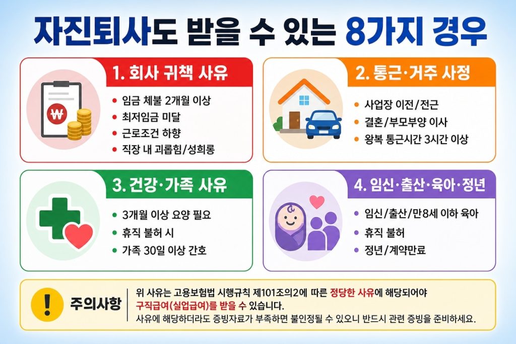 자진퇴사 8가지 경우
