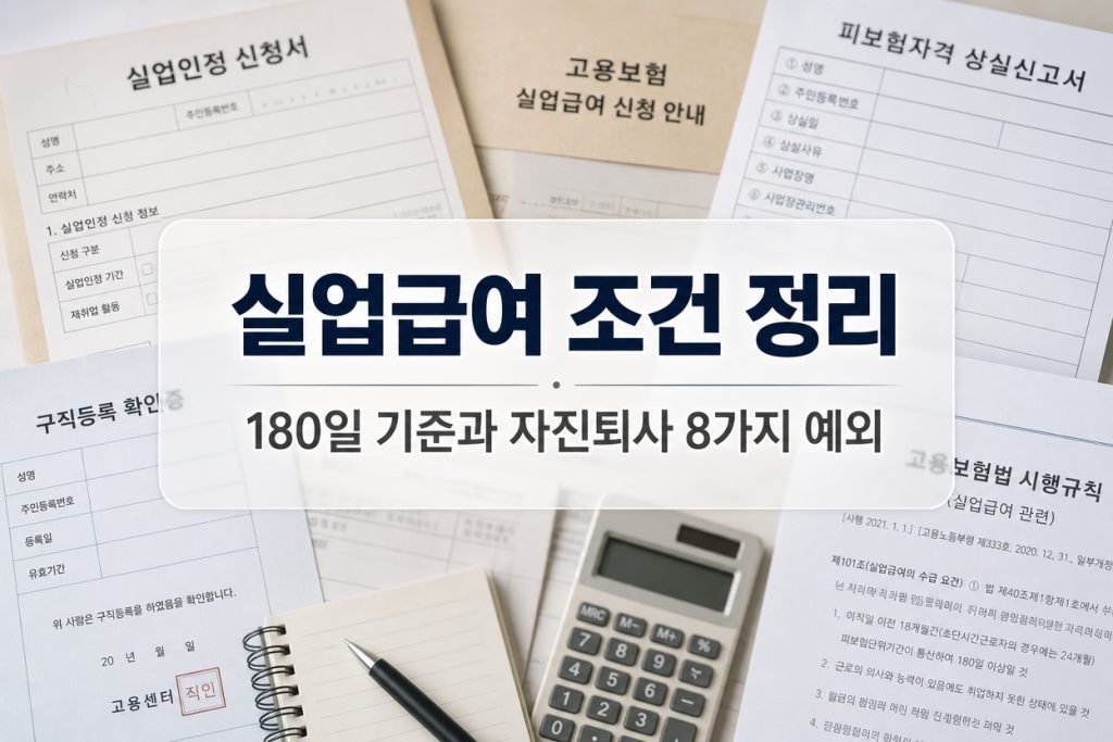 실업급여 조건 정리