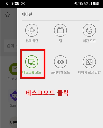 돌핀 데스크톱모드