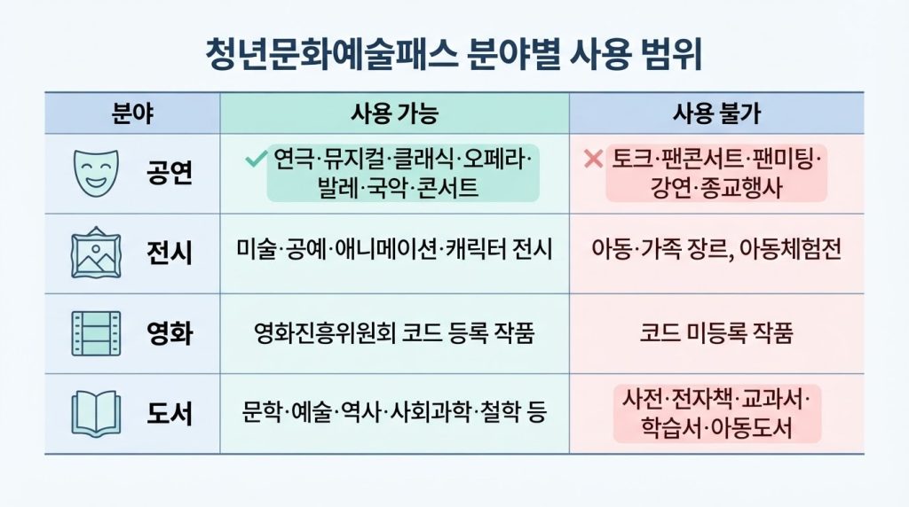 청년문화예술패스 사용처