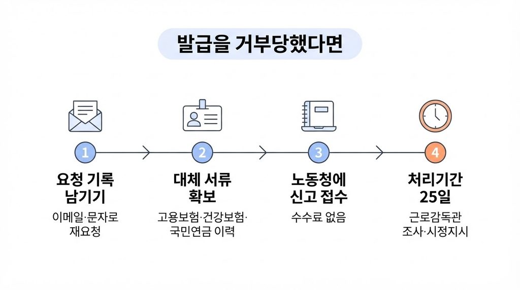 경력증명서 발급거부
